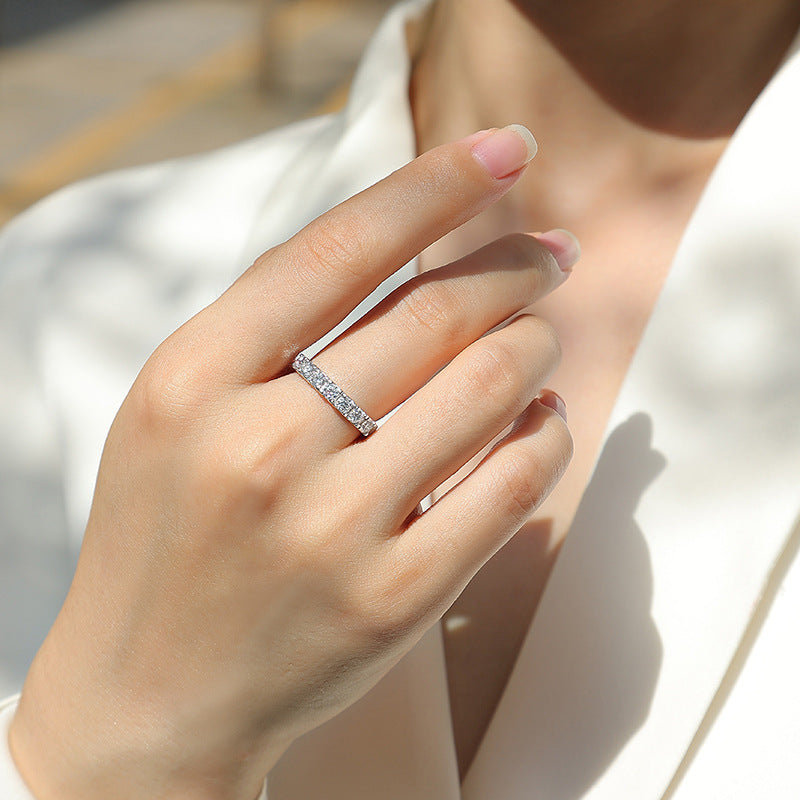 Éterna Moissanite Ring – 925 Sterling Silber