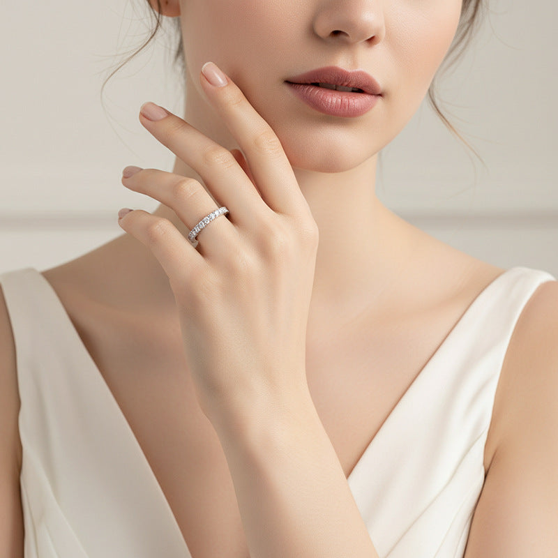 Aurielle Eternity Ring – Moissanite & 925 Sterling Silber