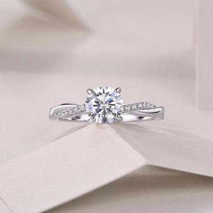 Celestia Solitär Ring – Moissanite & 925 Sterling Silber