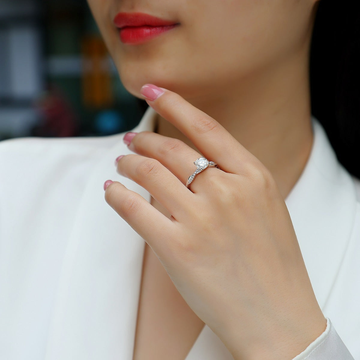 Celestia Solitär Ring – Moissanite & 925 Sterling Silber
