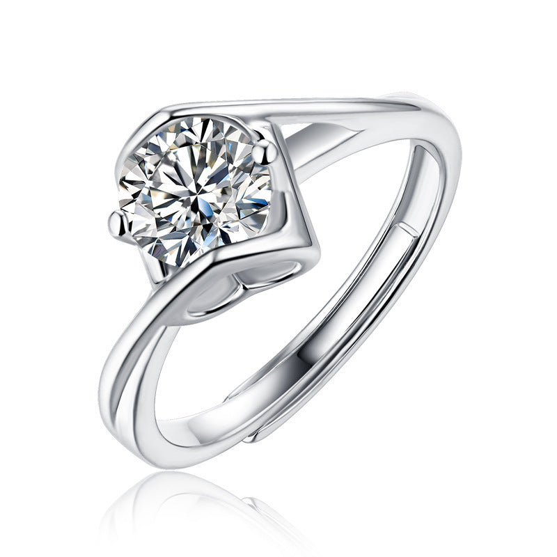 Luvéa Twist Ring – Moissanite & 925 Sterling Silber