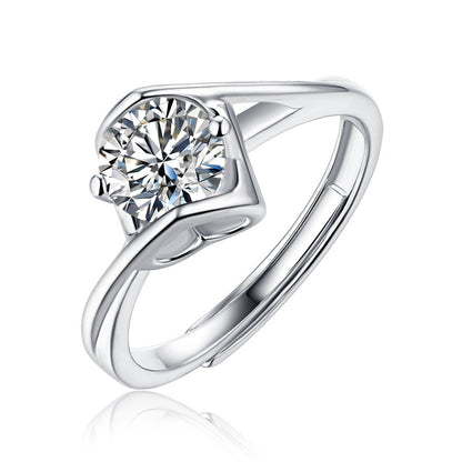 Luvéa Twist Ring – Moissanite & 925 Sterling Silber